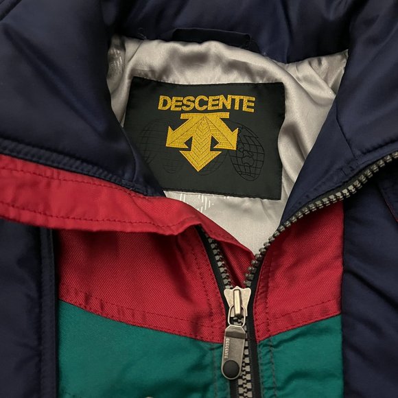 Descente Vintage Ski Winter Red Blue Green Retro Snowboard Jacket - Picture 6 of 17